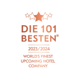 Sceau « Die 101 Besten 2023/2024 World's Finest Upcoming Hotel Company »
